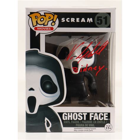 Neve Campbell Signed "Scream" Ghost Face #51 Funko Pop! Vinyl Figure Inscribed "Sidney" (JSA ...