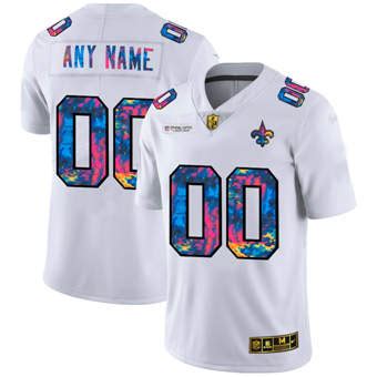 Men's New Orleans Saints ACTIVE PLAYER Custom 2020 White Crucial Catch ...