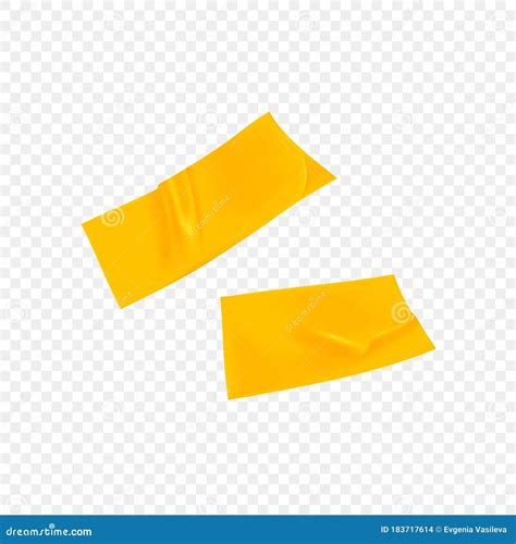 Yellow Duct Repair Tape Isolated on Transparent Background. Realistic ...