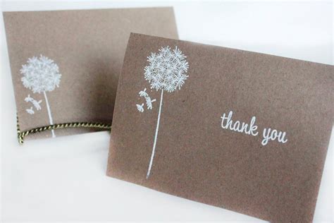 Rustic Thank You Cards Kraft Thank You Card Set Wishes Thank - Etsy