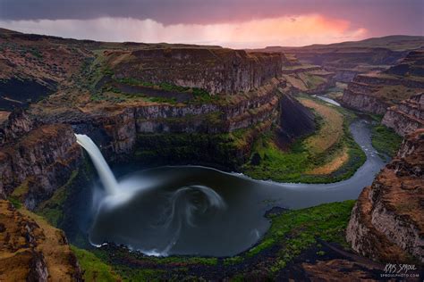 Palouse Falls Stormy Sunset | Palouse Falls State Park, Washington | Kris Sproul Photography