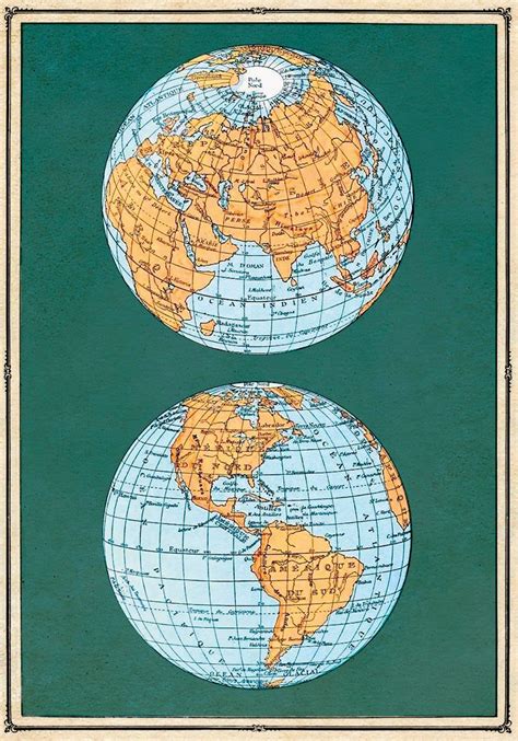 two maps of the world are shown