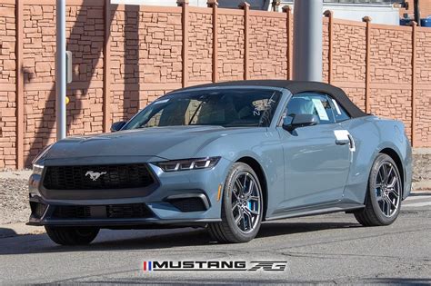 2024 Mustang EcoBoost Convertible Spied in Vapor Blue w/Blue Brembos | Mustang7G - 2024+ S650 ...