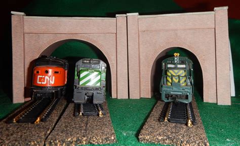 HO Scale Model Train Set 4 Different Types of Tunnel portals