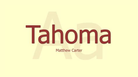 Tahoma Font Download - Free Fonts Lab