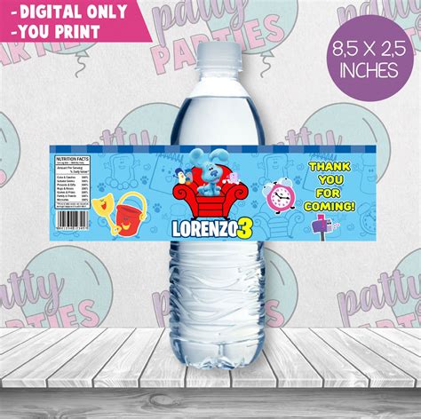 BLUE'S CLUES WATER BOTTLE LABEL