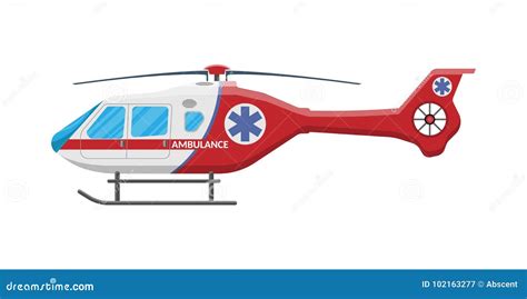 Ambulance Helicopter. Red Medical Evacuation Helicopter. Healthcare ...