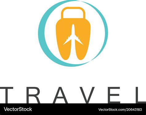 Travel bag logo Royalty Free Vector Image - VectorStock