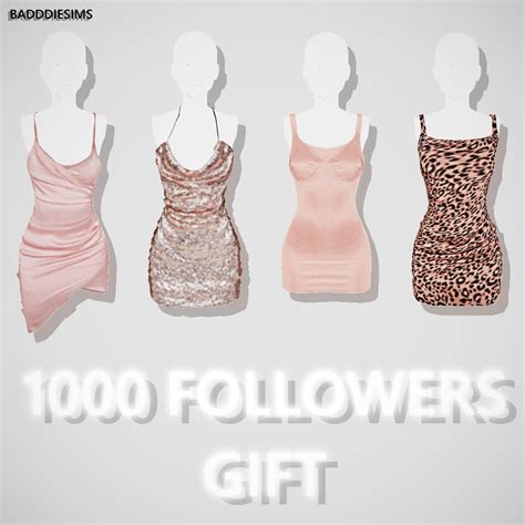 BADDDIESIMS PINK PARTY DRESS SET 1000 FOLLOWERS GIFT INSTAGRAM PINK ...