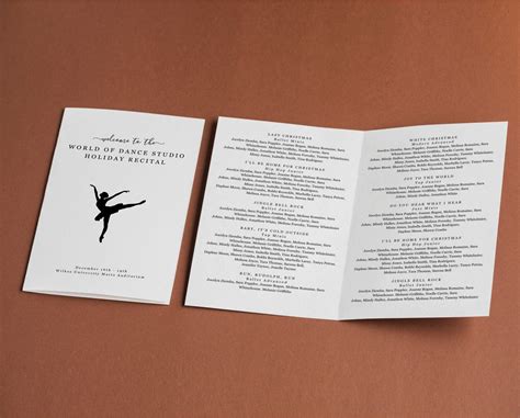 Dance Recital Program Template, Printable Pamphlet, Editable Word Doc ...