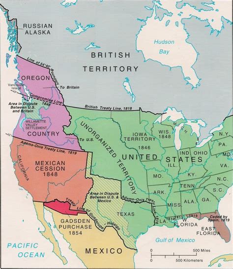 Map Of Oregon Country 1846