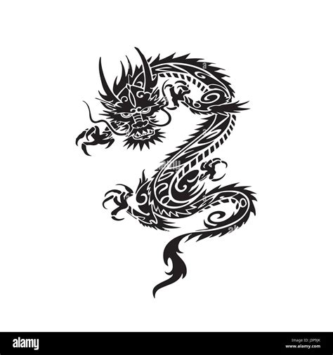 Chinese dragon tattoo design Stock Vector Image & Art - Alamy