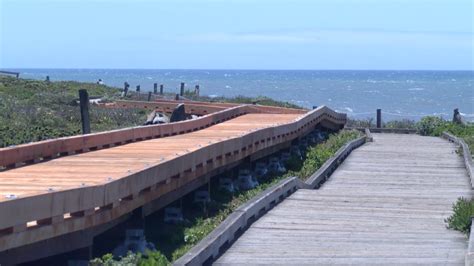 Moonstone Beach Boardwalk in Cambria undergoing repairs