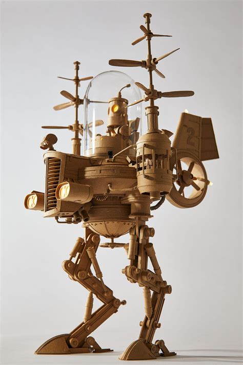 Spectacular Robotic Cardboard Sculptures with fully articulated parts and Working Motors ...