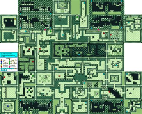 The Legend of Zelda: Link's Awakening Level 8: Turtle Rock Map Map for ...