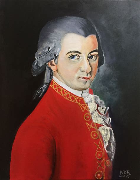 Mozart The latest in my Great Composer Series in Acrylic 16x20 canvas ...