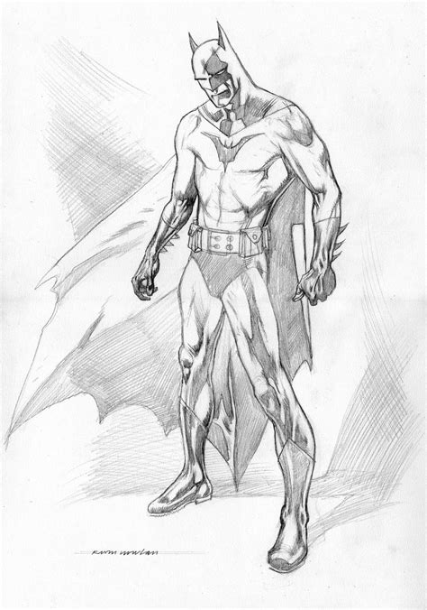 Kevin Nowlan: Batman pencil drawing