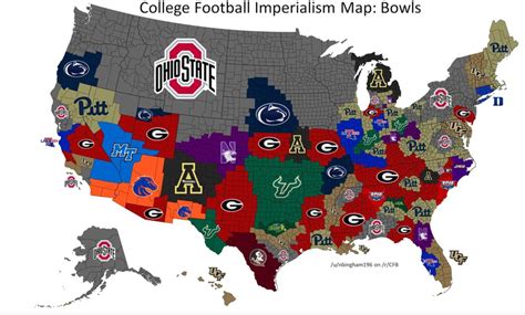 Here's The College Football Imperialism Map After All Bowl Games