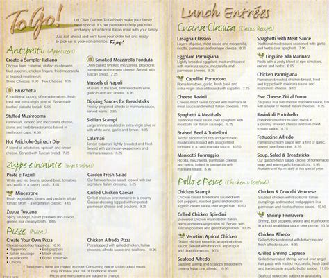 olive garden to go menu