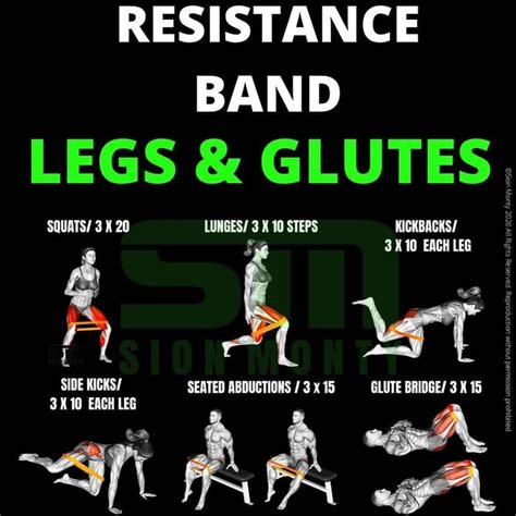 LEGS & GLUTES BAND WORKOUT By @SionMonty ... | Band workout, Leg workouts for men, Resistance ...