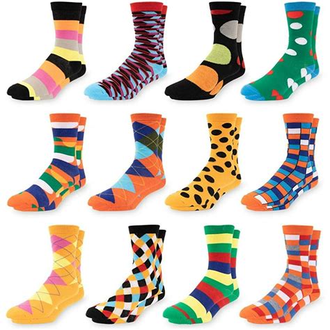 Mitch Bogen - Men's Colorful Dress Socks - Fun Patterned Funky Crew ...