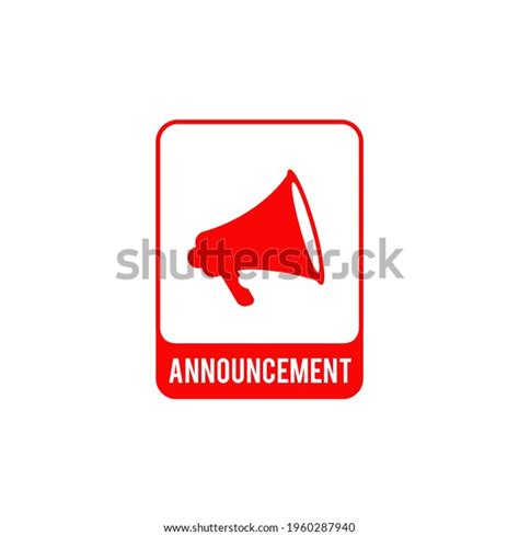 Announcement Logo Label Design Vector Template Stock Vector (Royalty Free) 1960287940 | Shutterstock