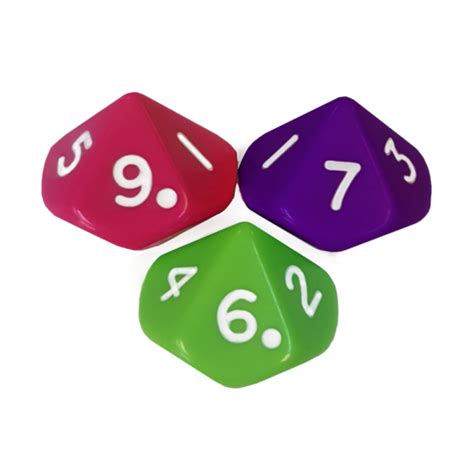 10-Sided Dice Numbered EACH - Box Cars & One-Eyed Jacks