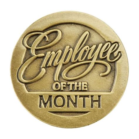 Round Employee Of The Month Lapel Pin With Card | Positive Promotions