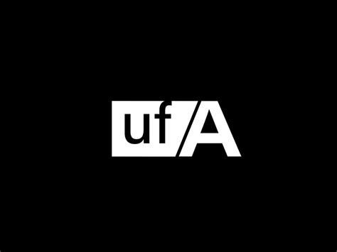 UFA Logo and Graphics design vector art, Icons isolated on black ...