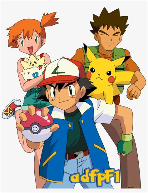 Pok Mon Sun And Moon Ash Ketchum Misty Brock Pikachu Png Clipart | The ...