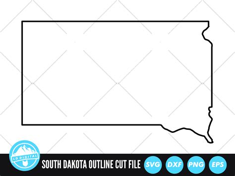 South Dakota SVG | South Dakota Outline | USA States Cut File By LD ...