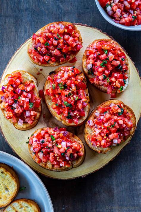 Tomato Basil Bruschetta - Shweta in the Kitchen