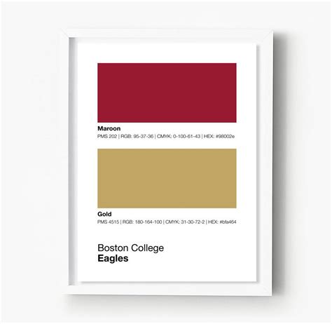 Boston College BC Eagles Gameday Colors Print | Ohio state, Miami ...