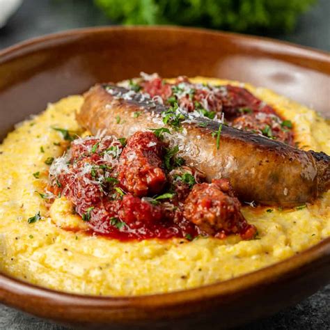 Parmesan Polenta with Italian Sausage Ragu - Relish