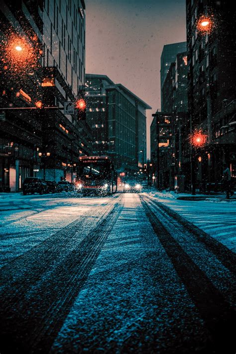 Winter Night City - Free photo on Pixabay - Pixabay