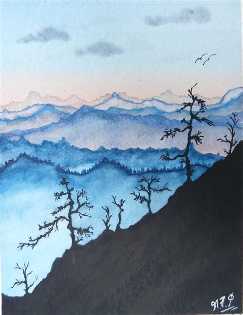 Blue Ridge Mountains | Art Tutor | Blue ridge mountains art, Art tutor, Mountain art