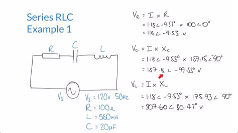 Calculating Impedance, Supply Current and Voltages in Series RLC ...