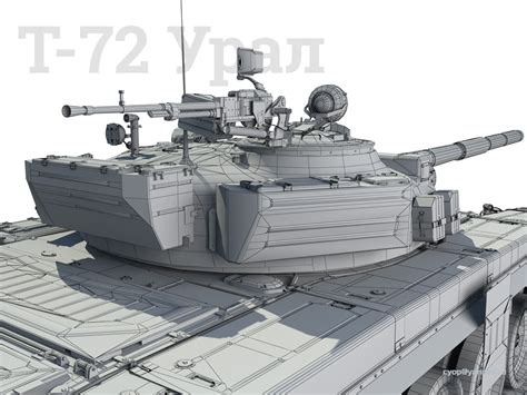 T-72 URAL Russian main battle tank 2 tanks in 1 3D Model MAX | CGTrader.com