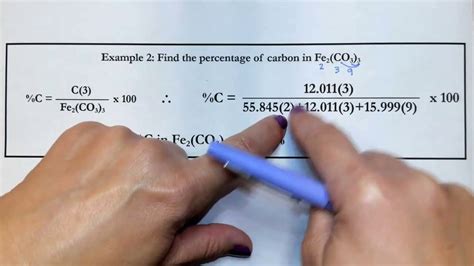 percent comp of C in Fe2(CO3)3 - YouTube