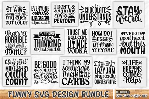 Funny Svg Bundle,Funny Quotes Svg,Sayings Svg,Svg files for cricut By Regulrcrative | TheHungryJPEG