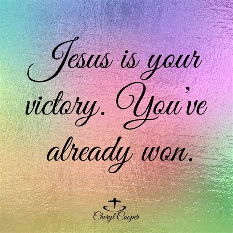 Jesus is your victory. You’ve already won. | Names of jesus, Jesus, Christian ministry