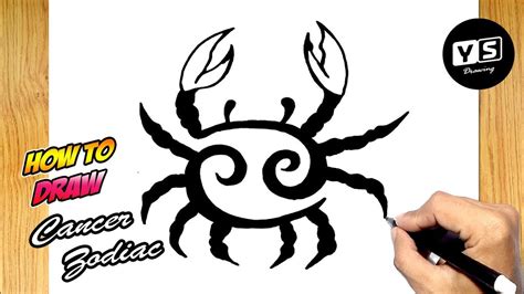 How to draw Cancer Zodiac - YouTube