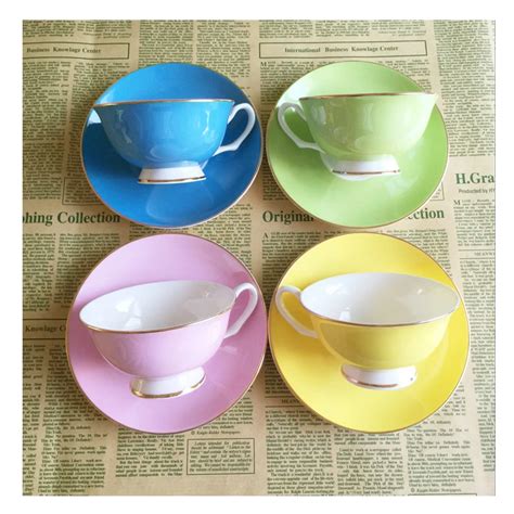 220ML, colorful bone china coffee cup and saucer set, nespresso cup set, tazas cafe termos ...