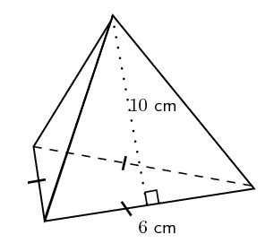 Triangular Pyramid Formula Volume with solved equations