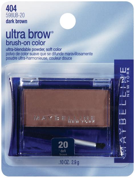 Maybelline Ultra Brow Dark Brown Brush On Powder Eyebrow Color New in Package - Eyebrow Liner ...