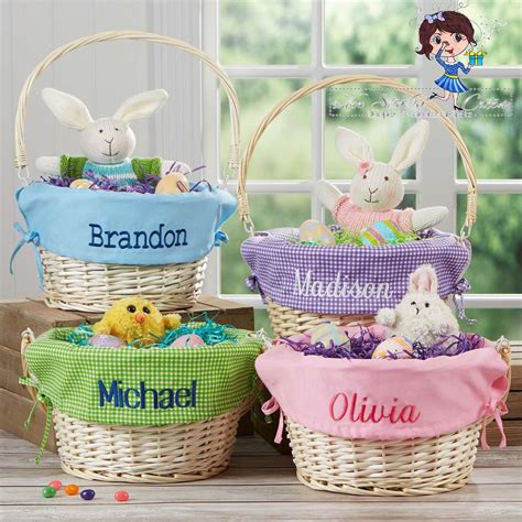 Personalized Traditional Easter Basket + Free Shipping (Kids Children ...