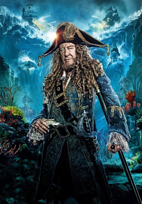 Pirates of the Caribbean 5 captain Hector Barbossa poster | Pirates of ...