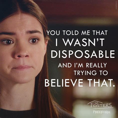 The Fosters on Twitter | The fosters, The fosters tv show, Tv quotes