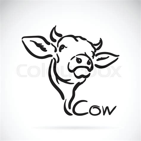 Vector of a cow logo on white ... | Stock vector | Colourbox