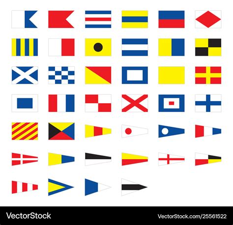 International maritime signal nautical flags Vector Image